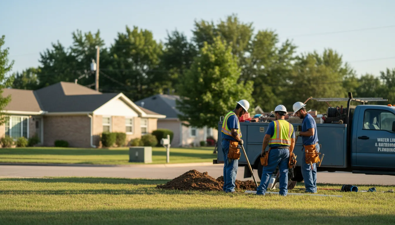 Residential water line and bathroom plumbing service in Londonderry, VT